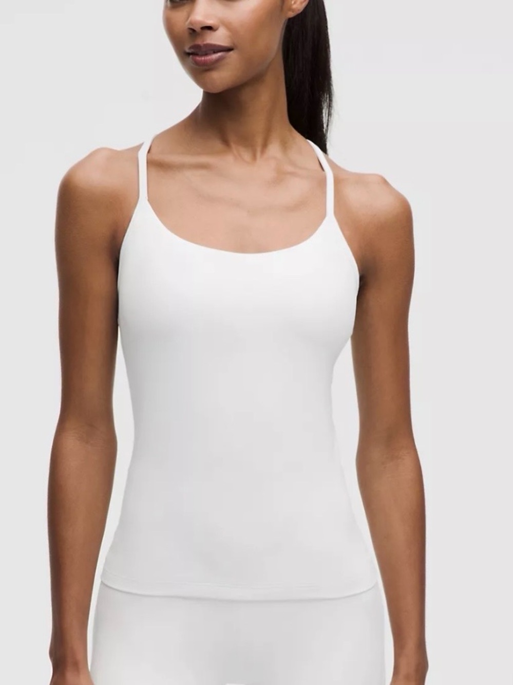 lululemon athletica White Slim Strappy Tank, Flow Y tank